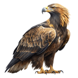 a drawing of an eagle on a white background