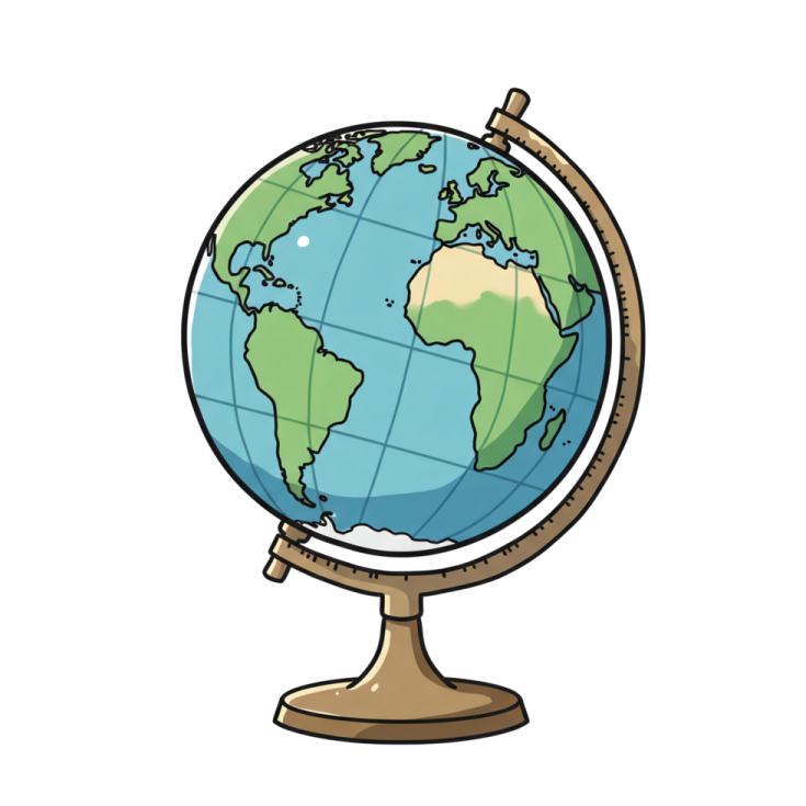 a globe on a white background