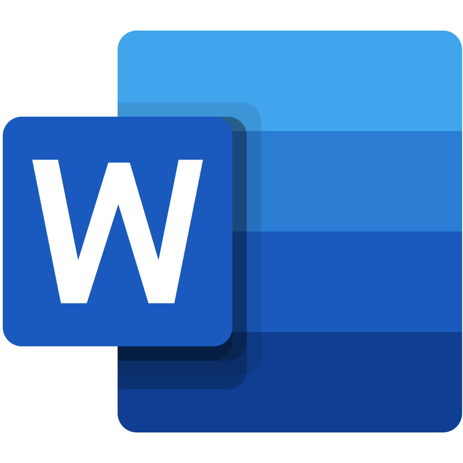 a blue folder icon with the letter w
