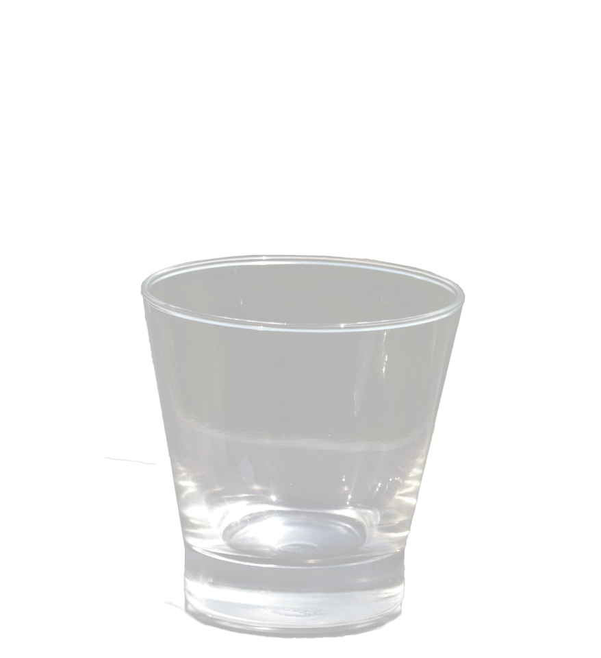 a shot glass on a white background