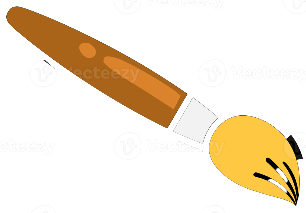 a paint brush with a white background