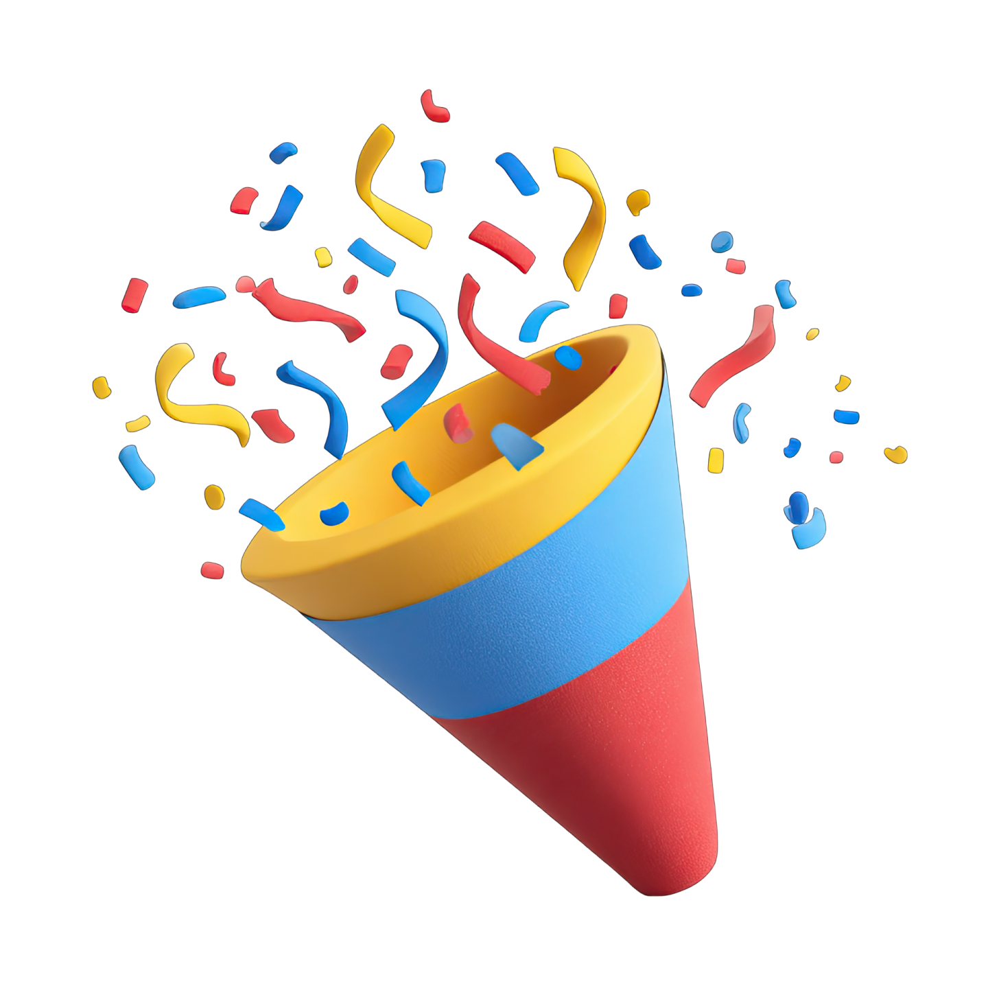 a red, yellow and blue cone with confection