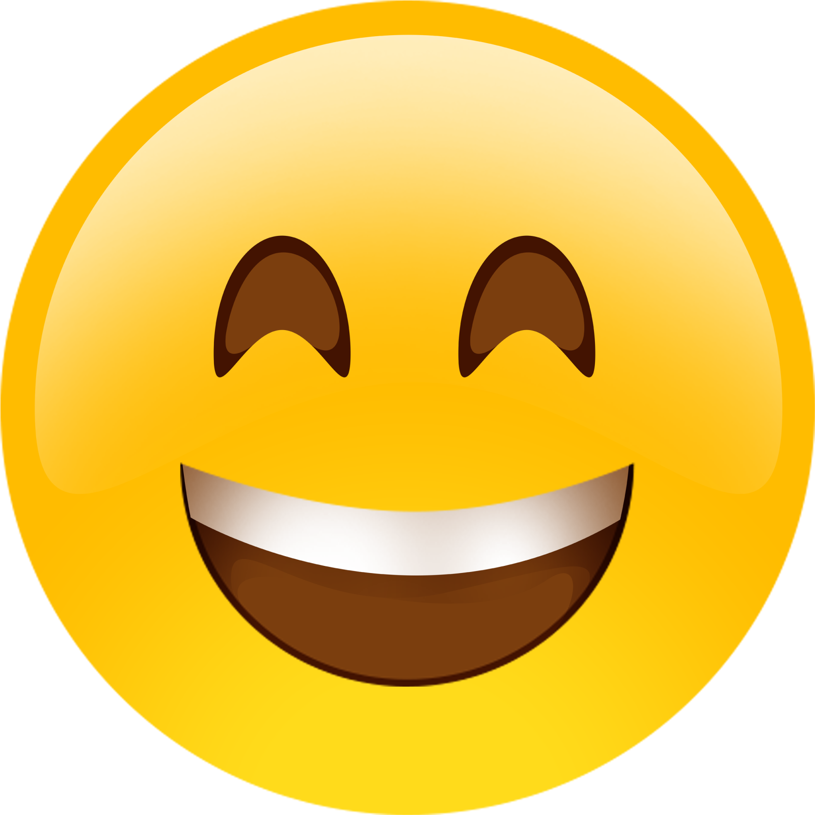 a yellow smiley face with a big smile