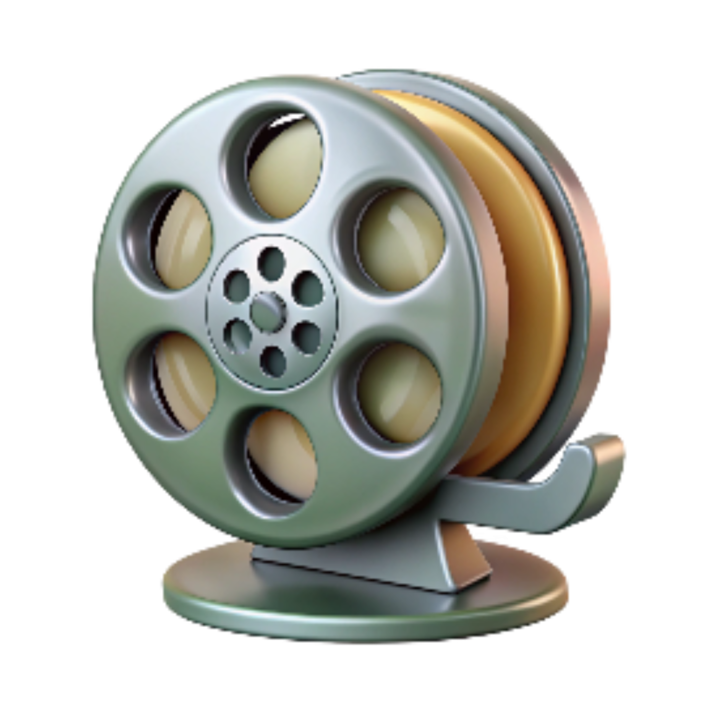 a reel on a white background