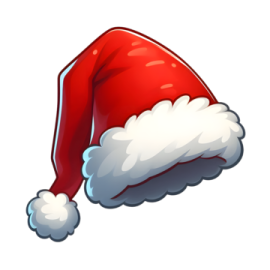 a santa hat on a white background