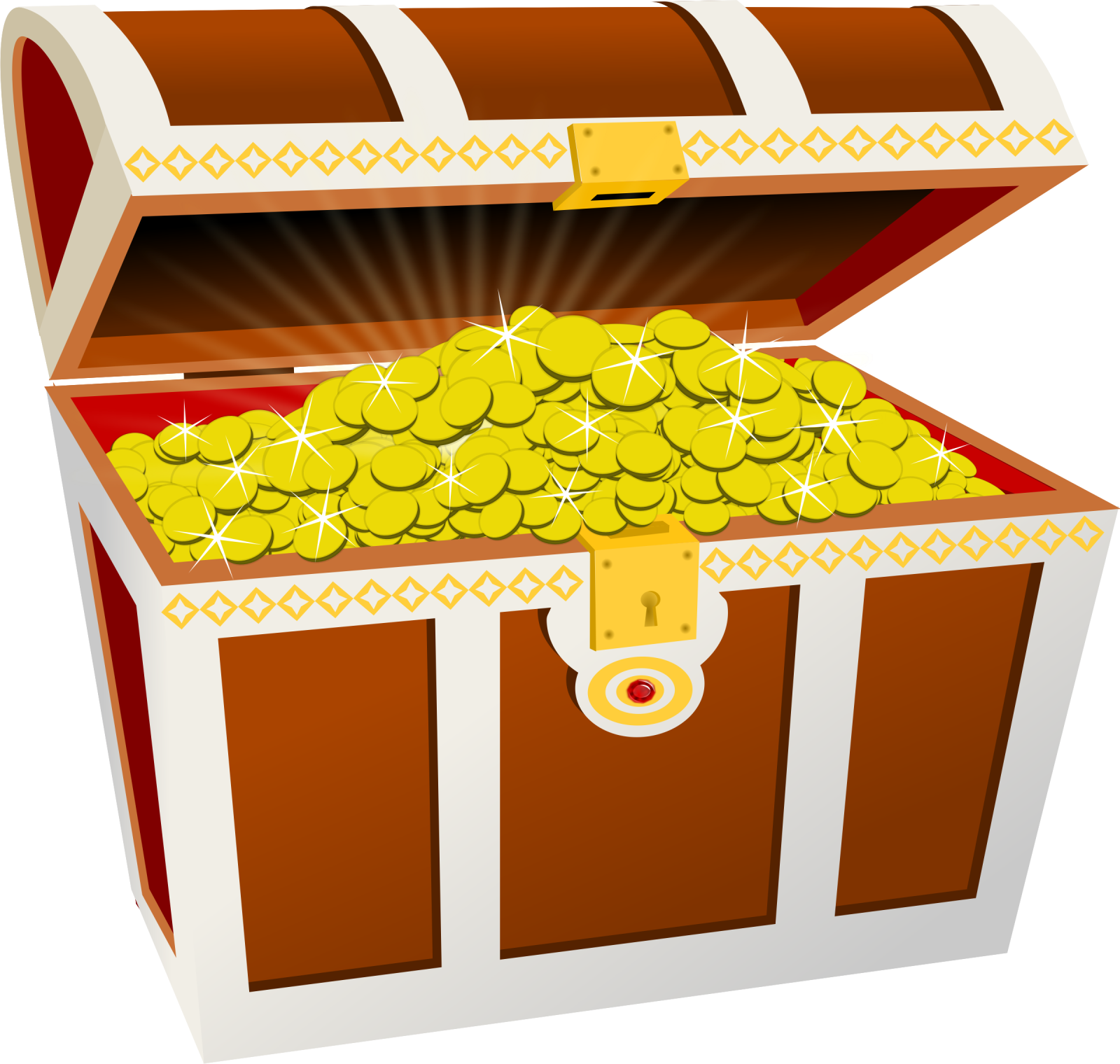 a chest full of gold coins