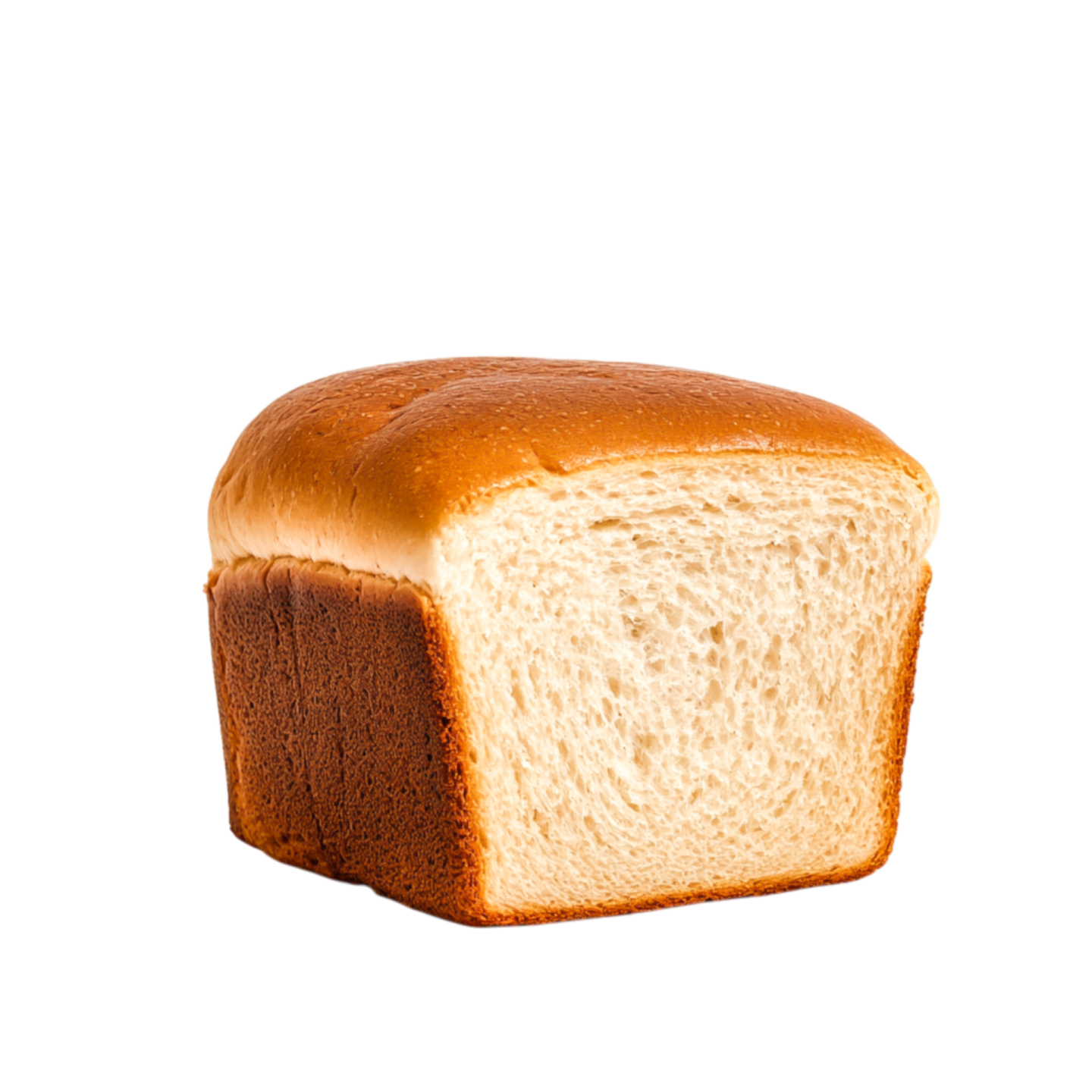 a loaf of bread on a white background