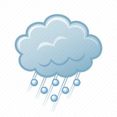 a cloud with rain drops icon