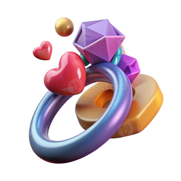 an image of a ring with hearts on it