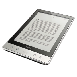 the kindle e - reader is shown on a white background