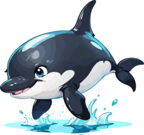 how to draw a killer whale