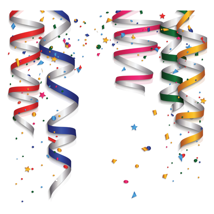 a group of colorful ribbons and confections