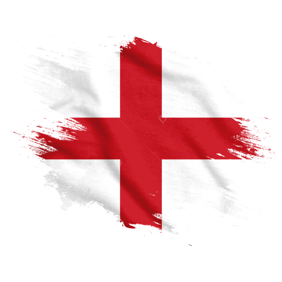 the flag of england painted on a white background