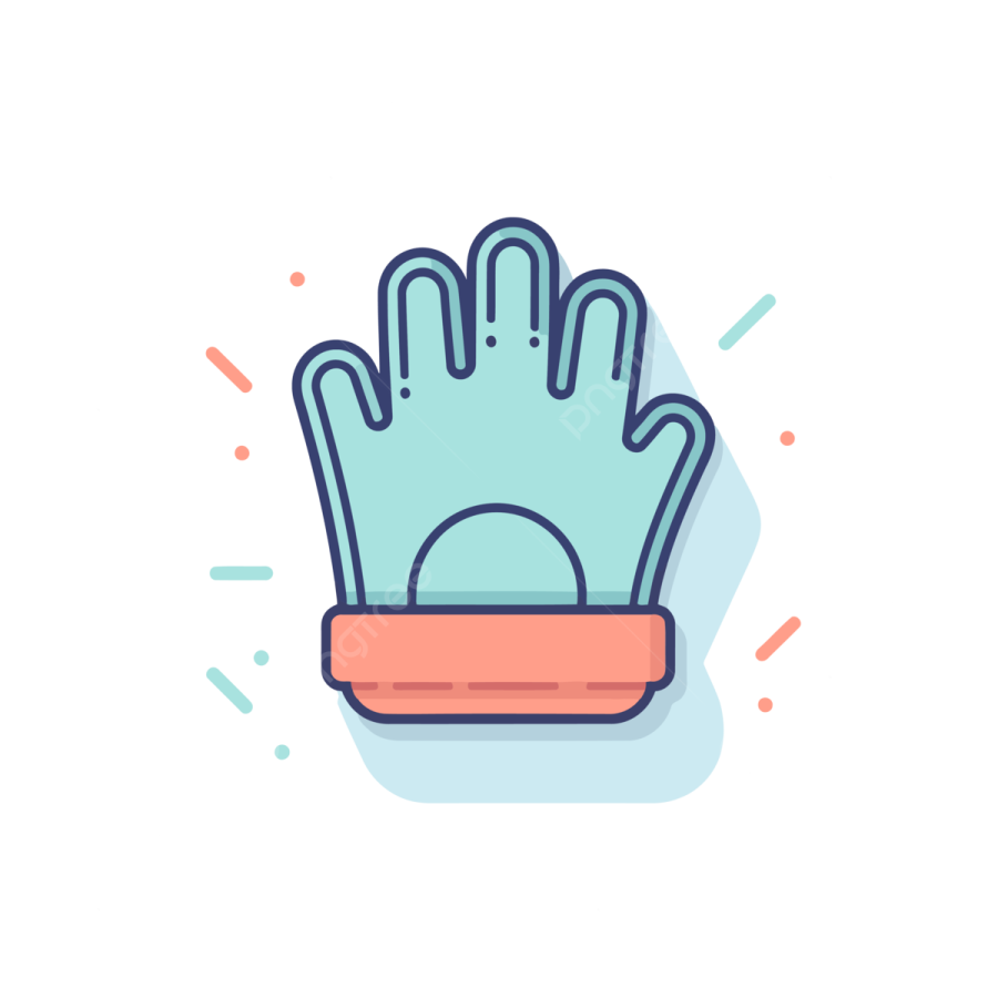 a pair of gloves on a white background