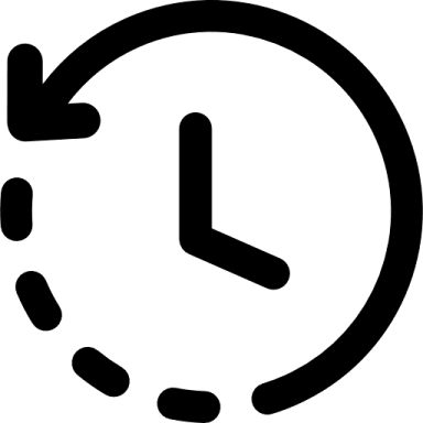 a clock icon on a white background