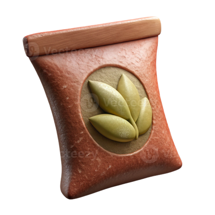 a piece of food that is in the shape of a bag