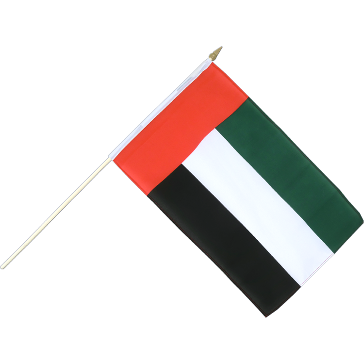 a uae flag on a white background