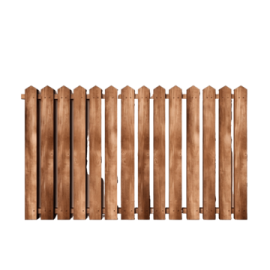 a wooden fence on a white background
