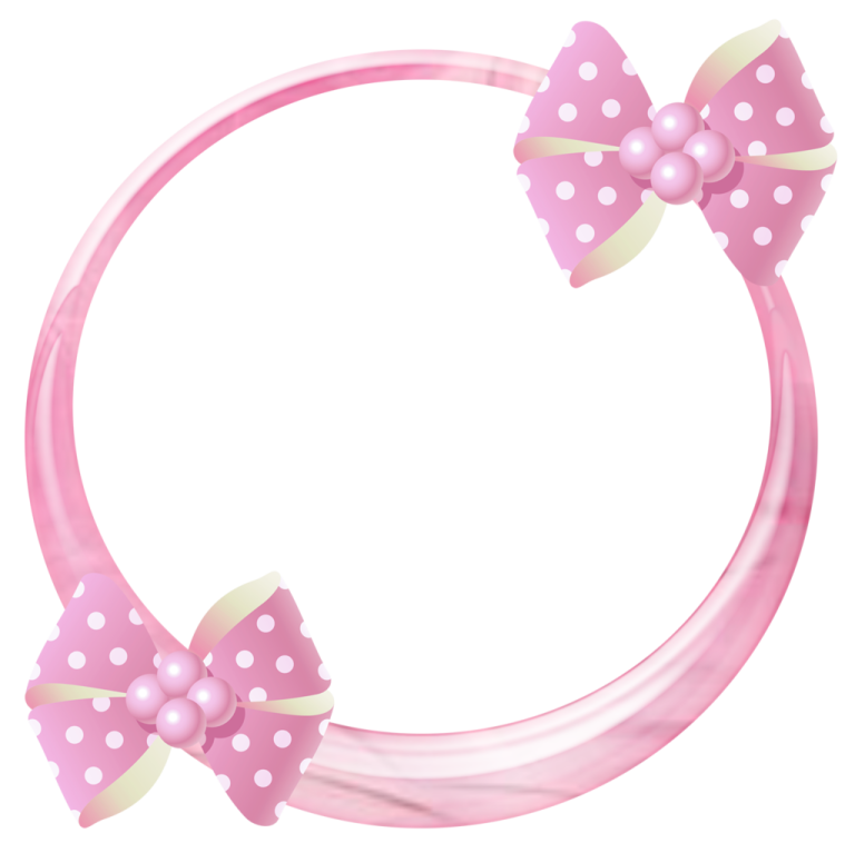 a pink and white polka bow headband
