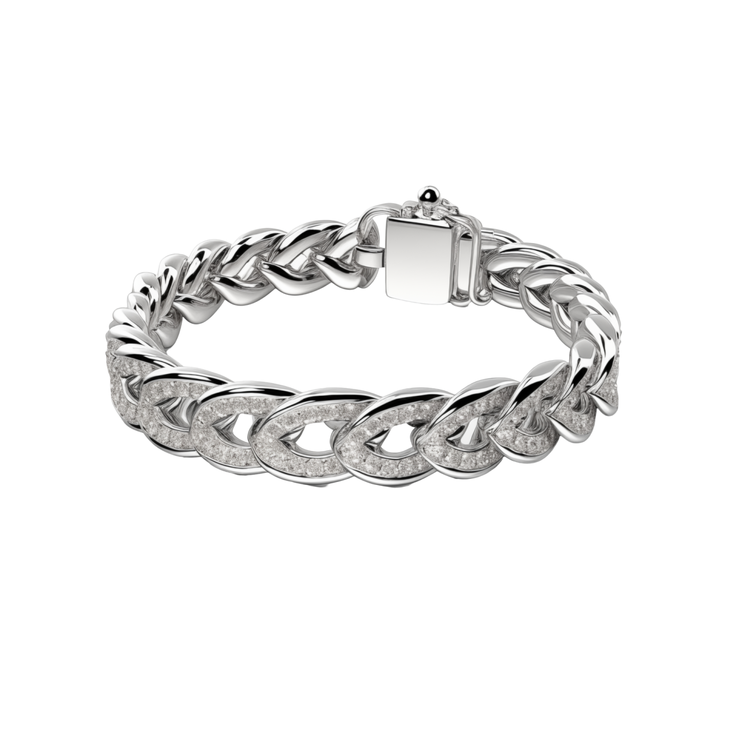 a white gold bracelet with diamonds