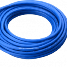a blue hose on a white background