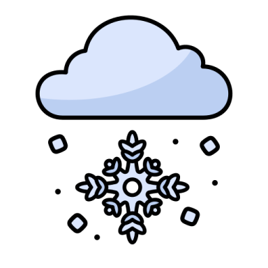 a cloud with snow on it