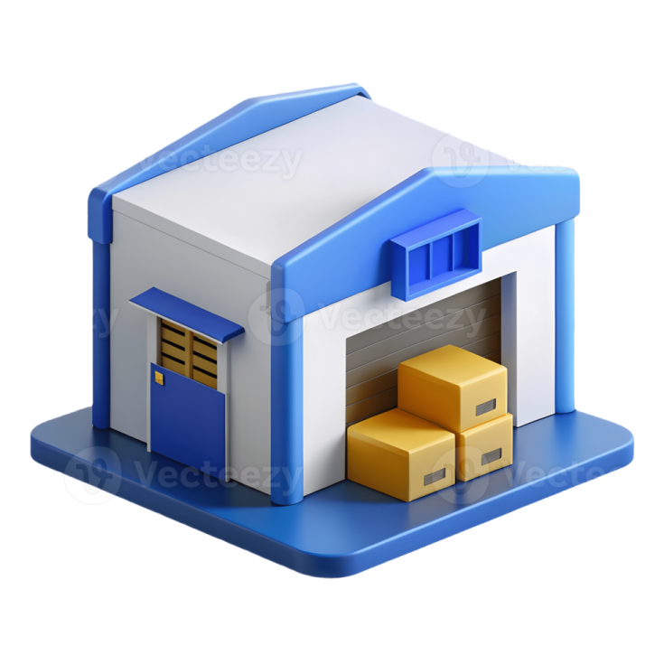 a small house with boxes on the roof