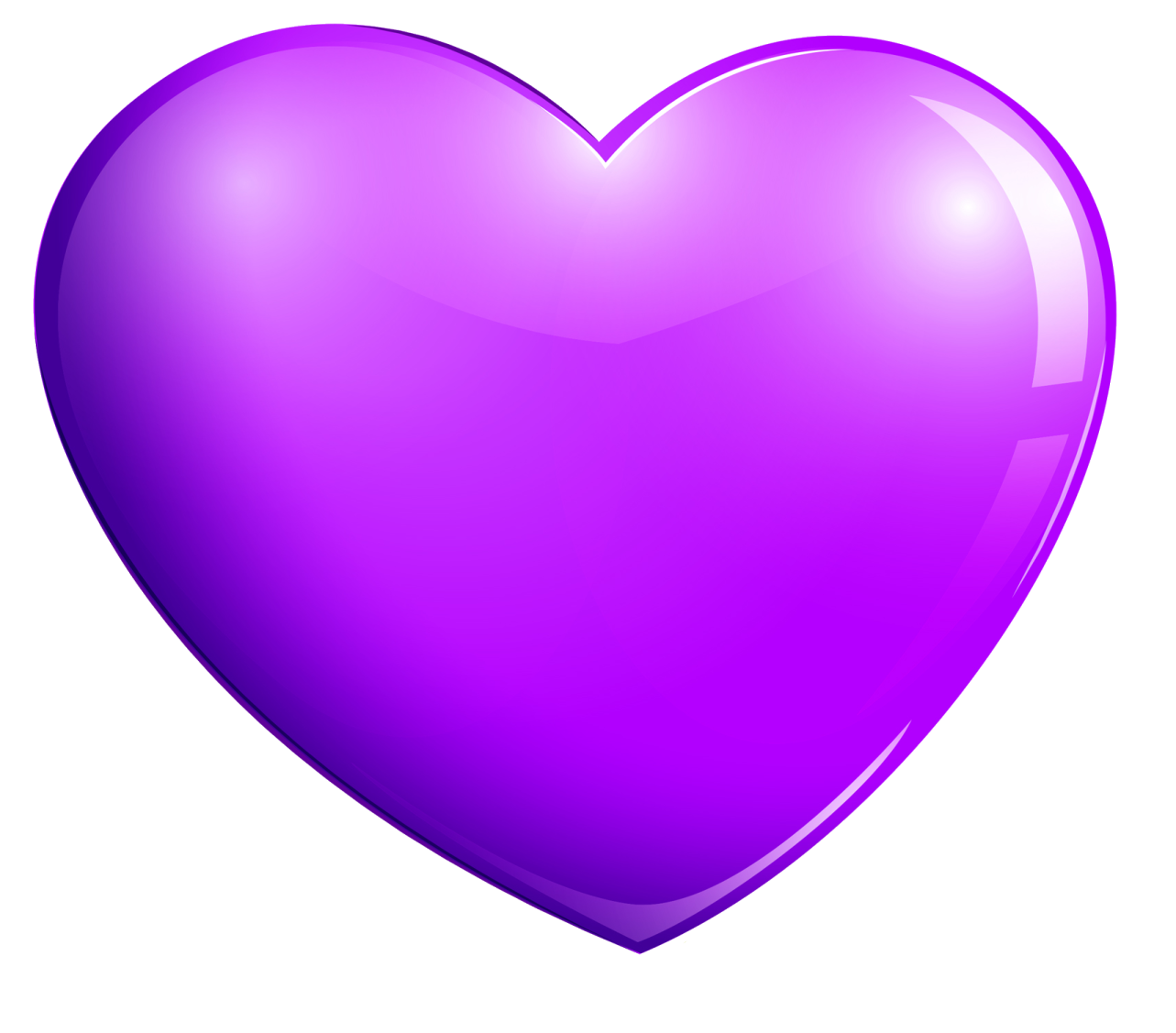 a purple heart on a white background