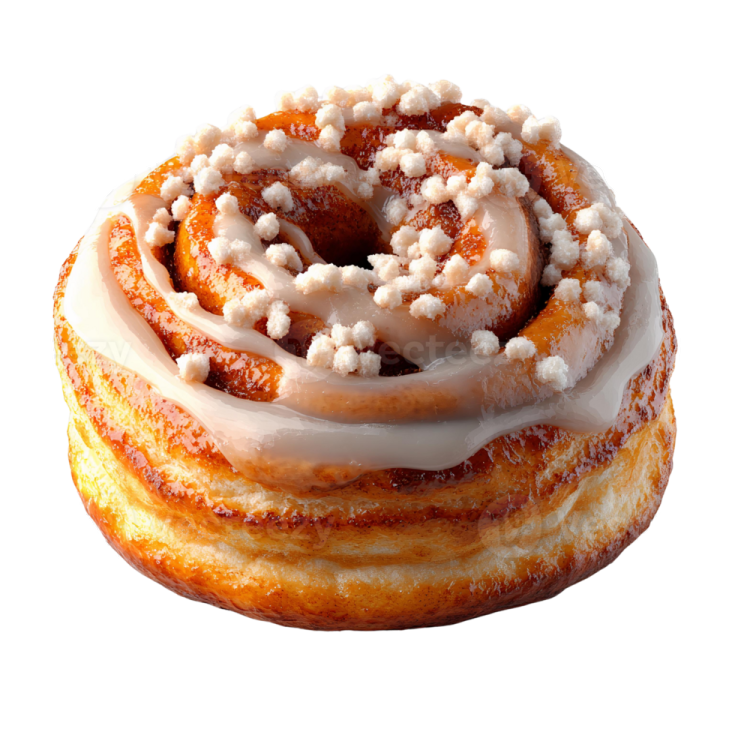 a close up of a dough with icing on it