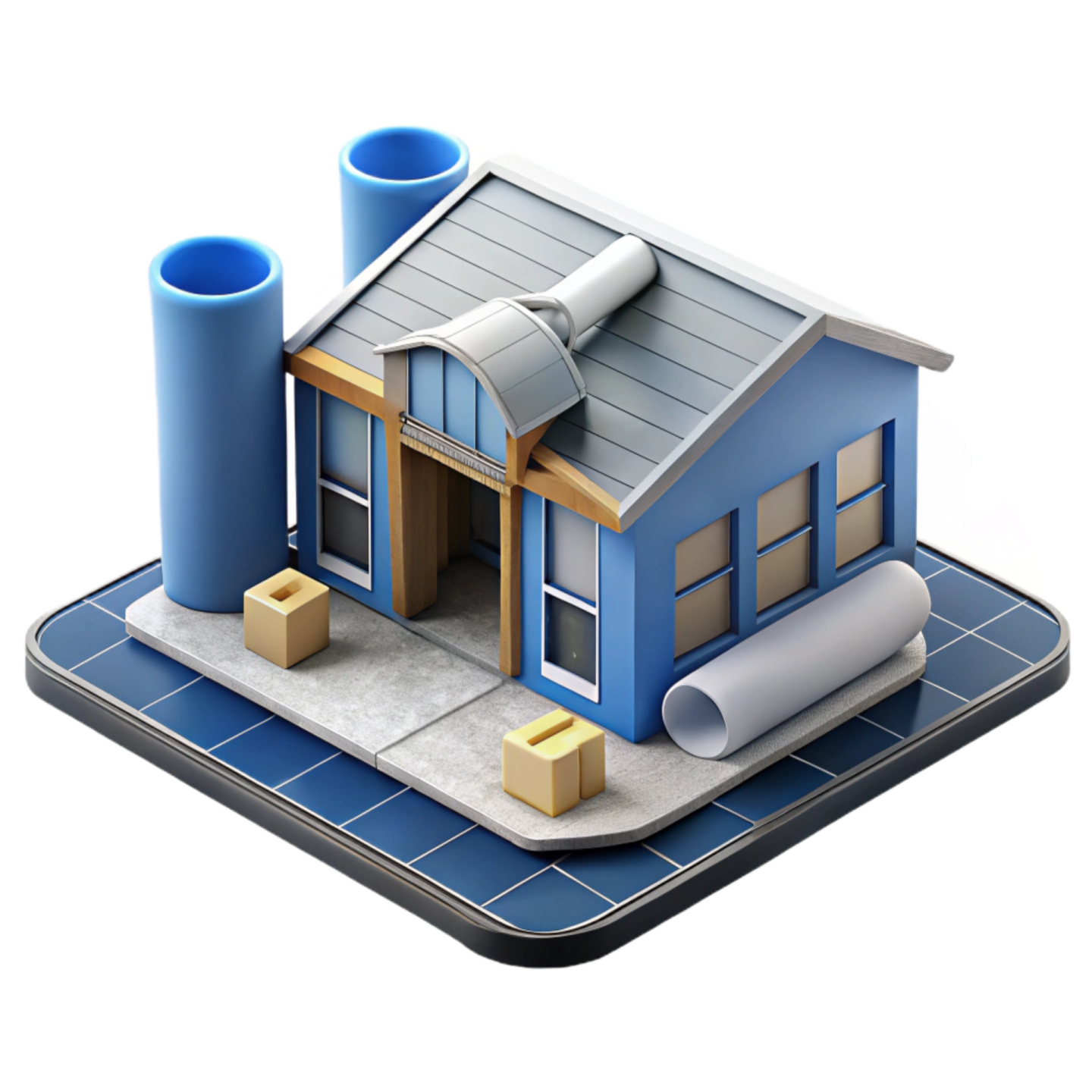 an image of a house with solar panels on it
