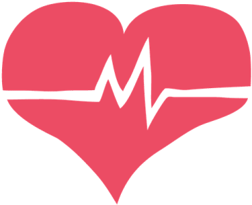 a heart with a heartbeat on it