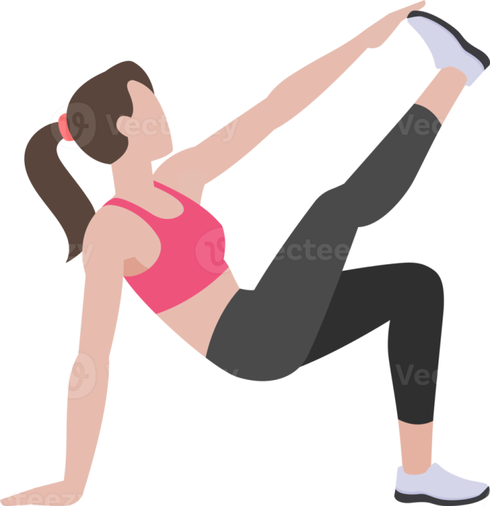a woman doing a yoga pose