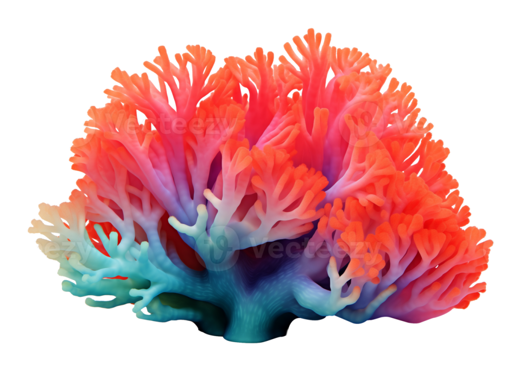 a red and blue sea anemone