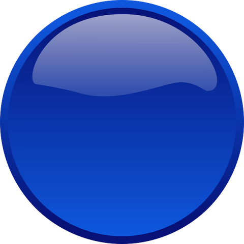 a blue button on a white background