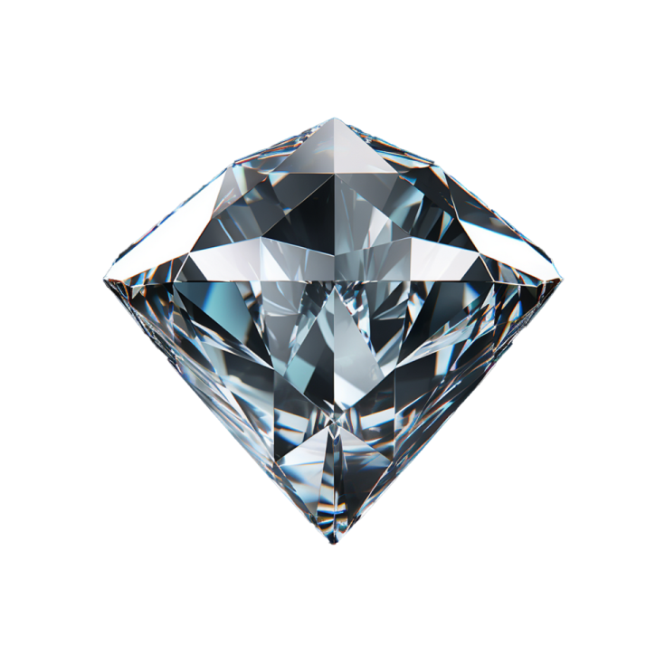 a diamond on a white background