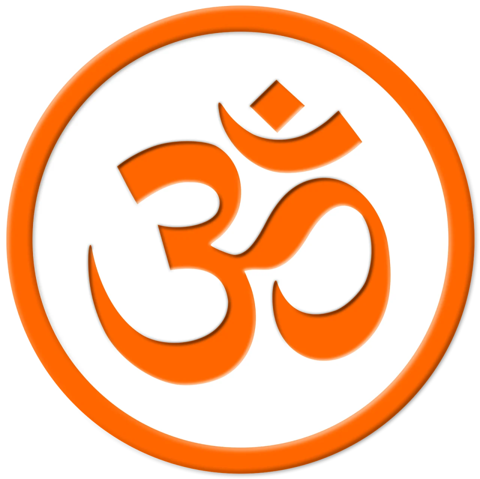 an orange and white oma symbol