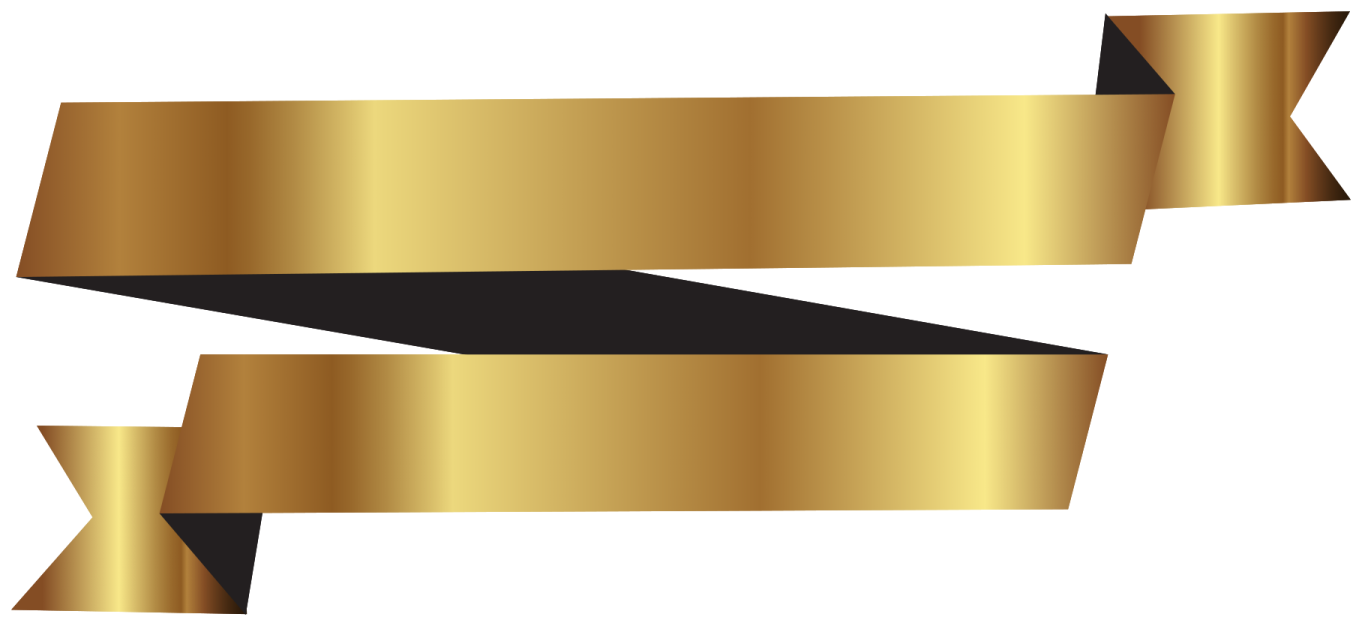 a black and gold ribbon