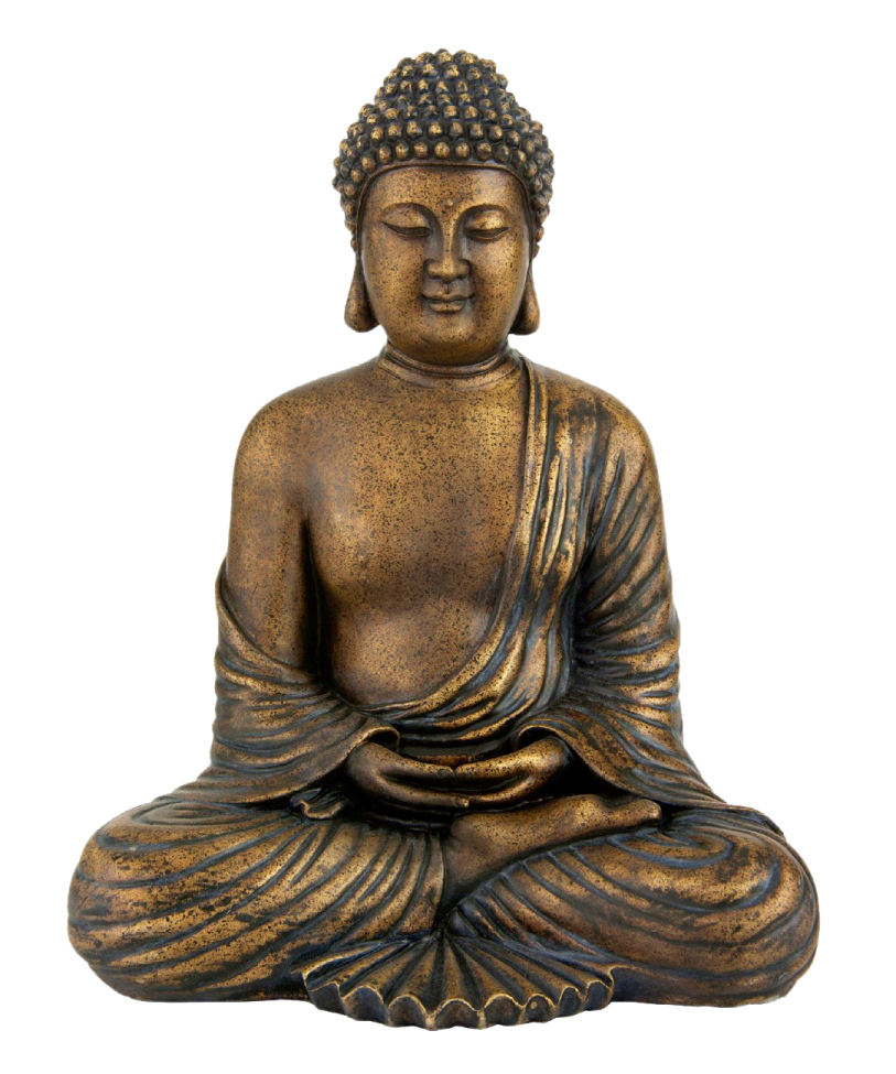 a bronze buddha statue