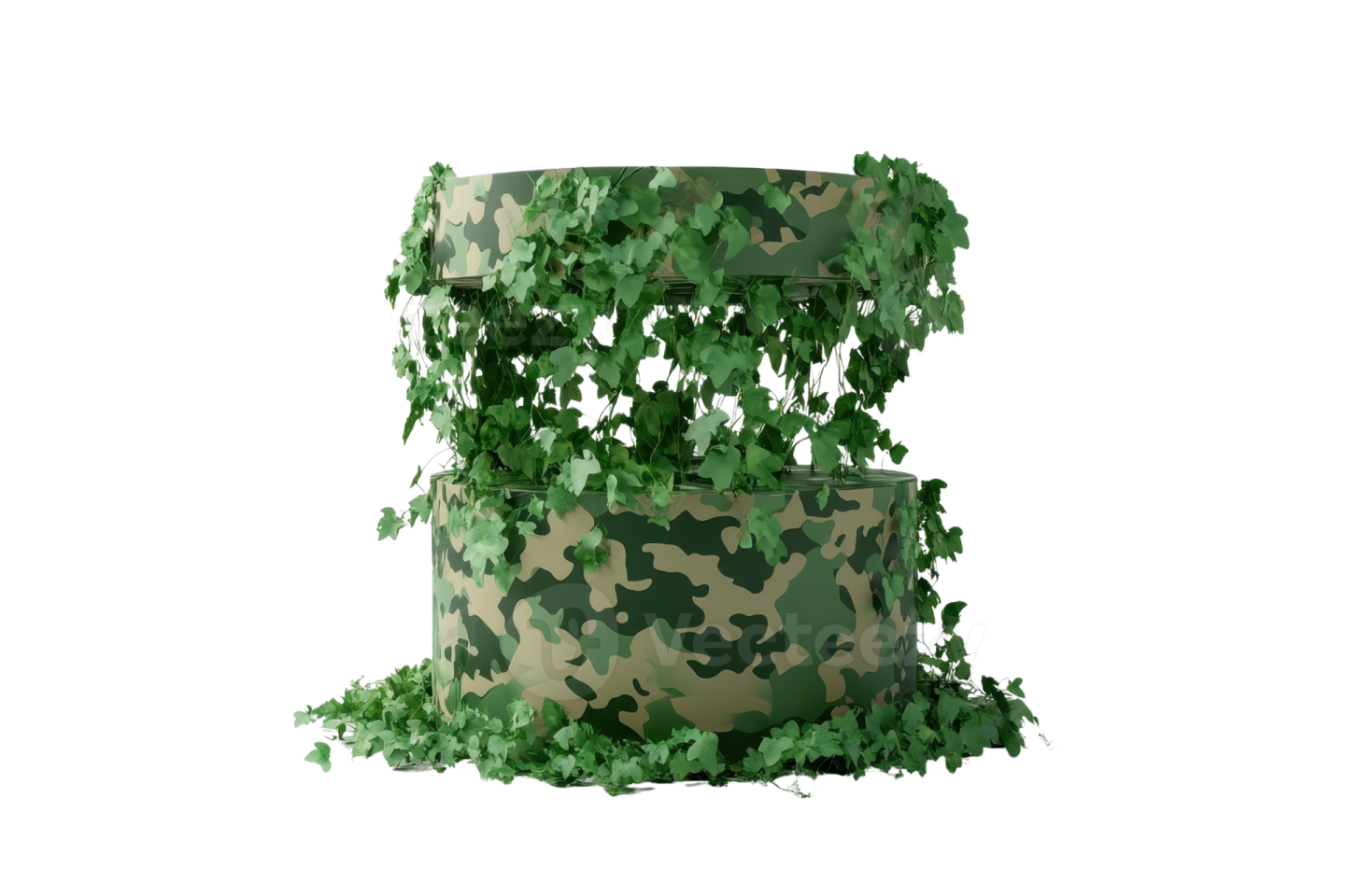 the letter e is made up of green ivy leaves