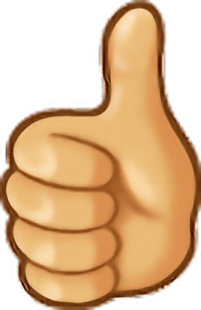 a thumbs up hand