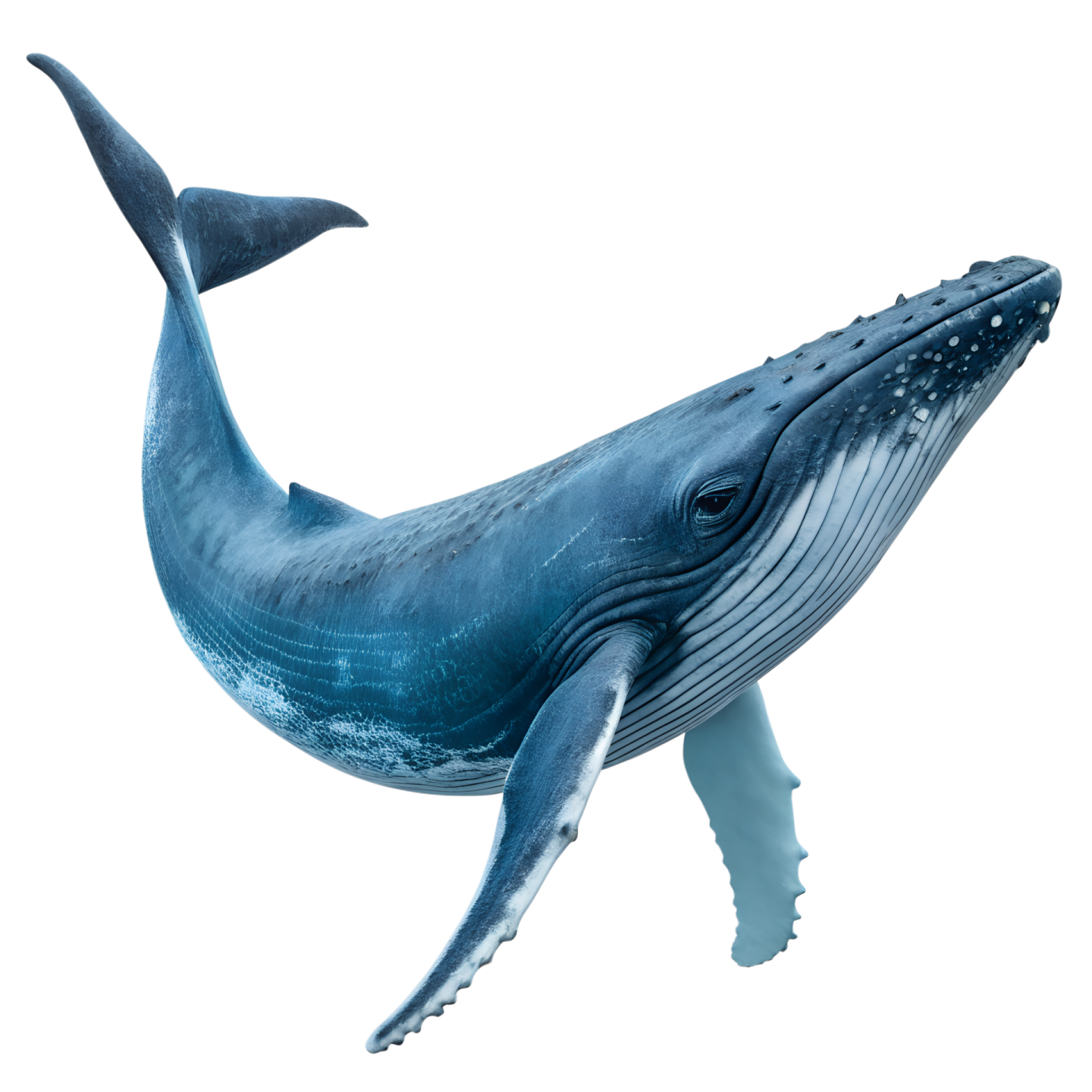 a blue whale is jumping in the air