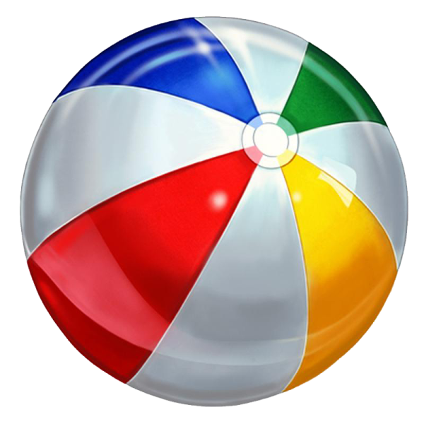 a beach ball on a white background