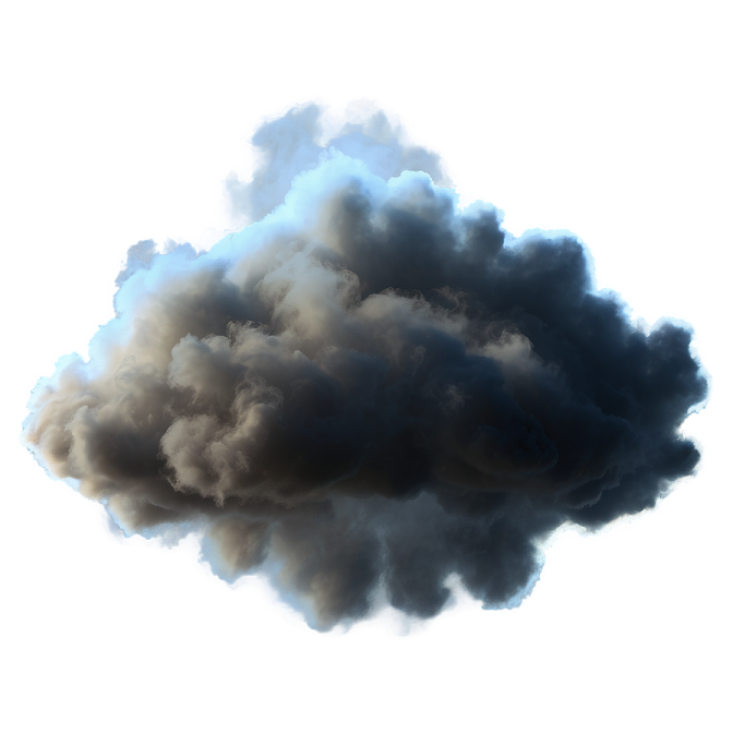 the smoke is black