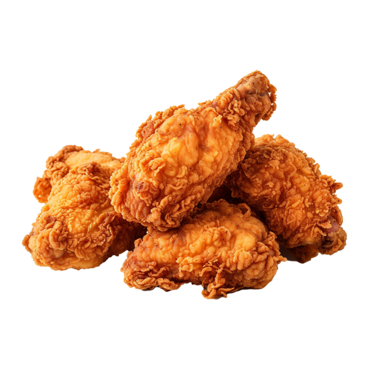 a pile of fried chicken