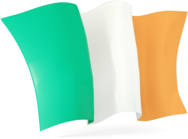 a green and white flag on a white background