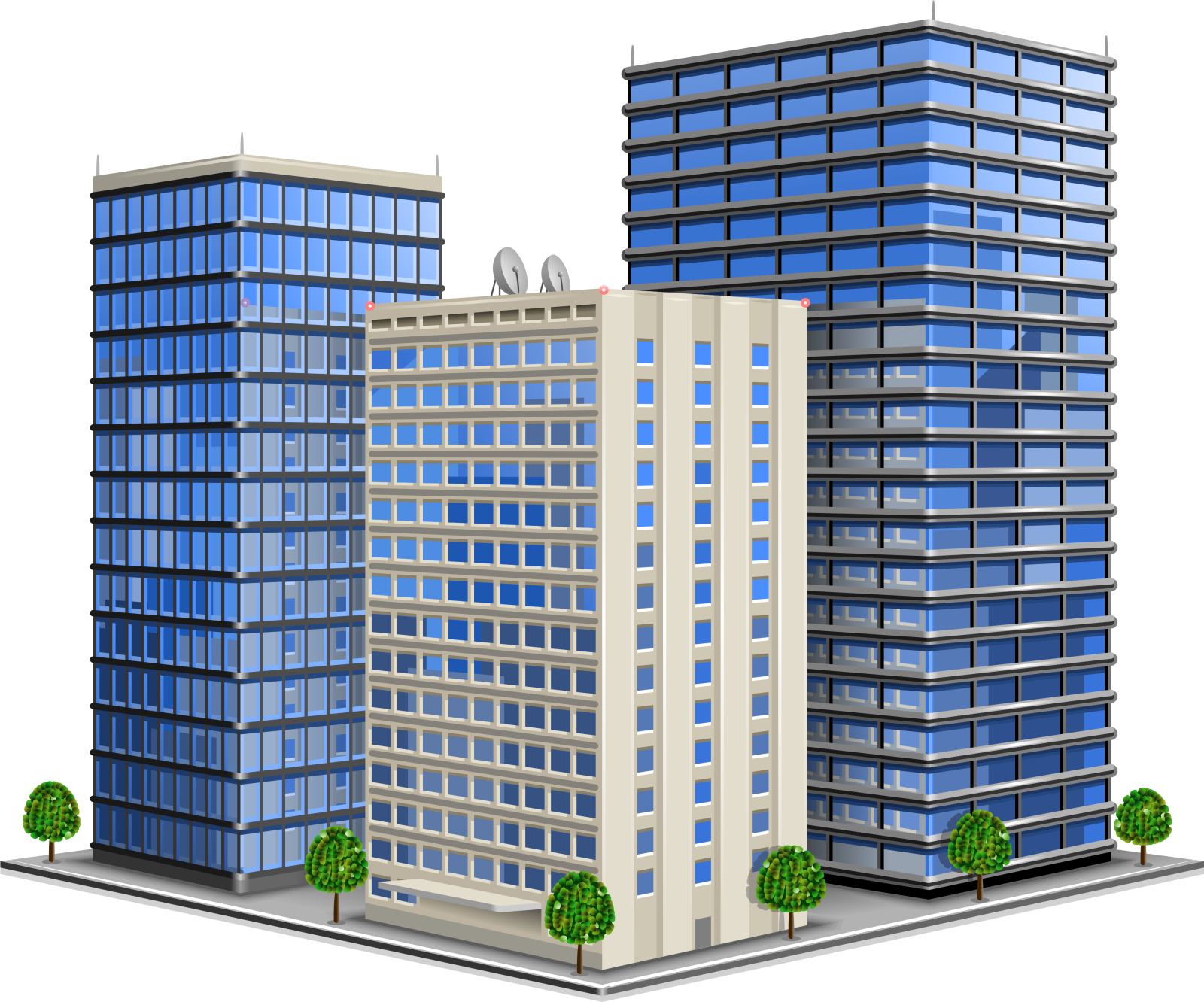 two tall buildings