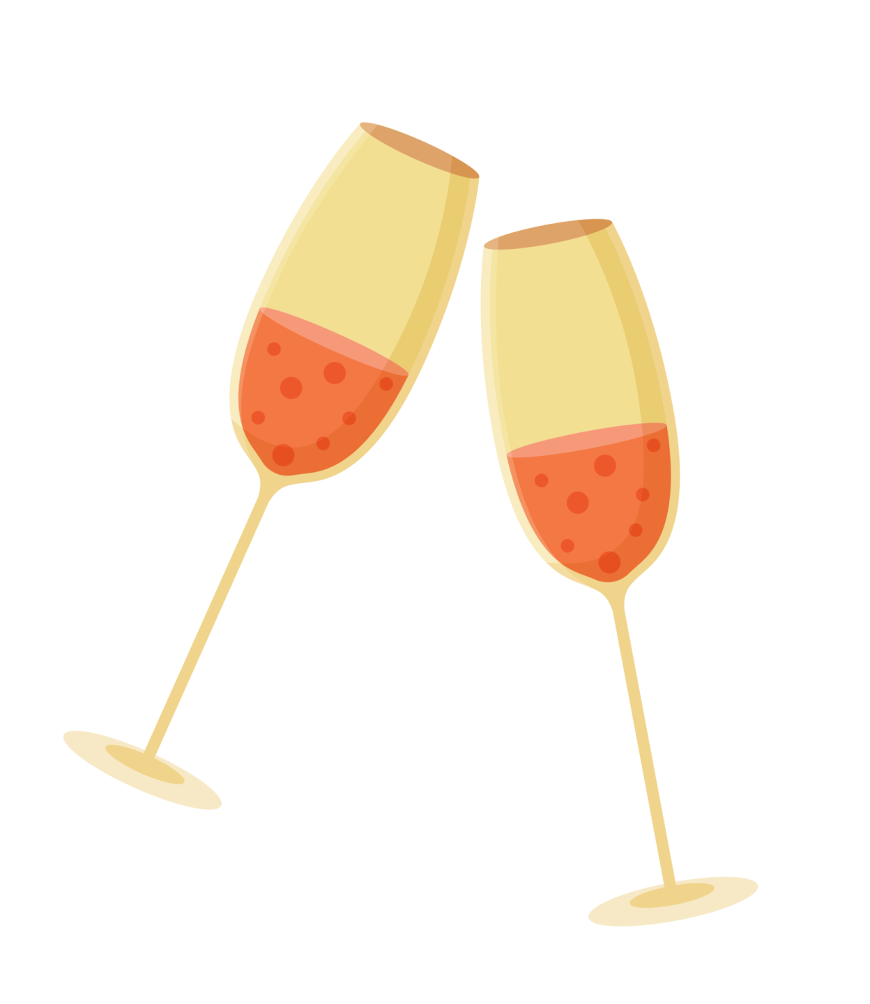 two glasses of champagne