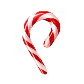 a candy cane on a white background