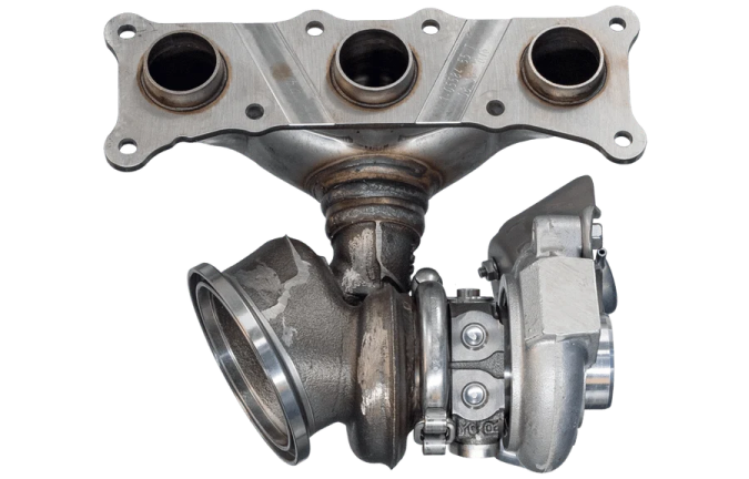 a close up view of a turbo turbo