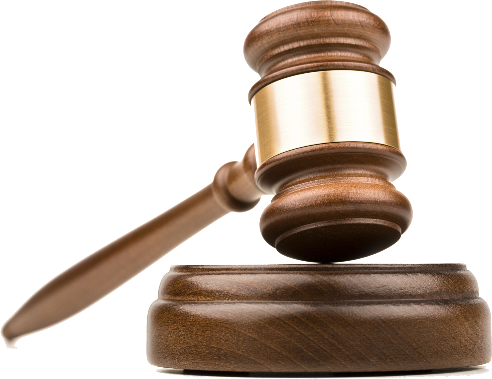 a wooden judge's gaven on a white background